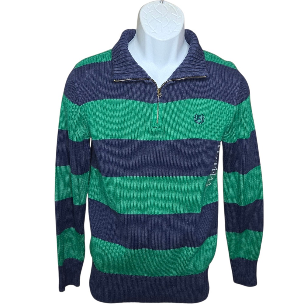 Chaps Boys Preppy Academia Half Zip Sweater Size Large 14–16‎ Cabin Lodge Cotton